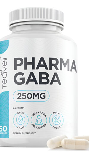 Pharma Gaba 250 Mg  Suplemento Gaba Fermentado Naturalmente  Clínicamente Probado Para Apoyar La Relajación, La Salud