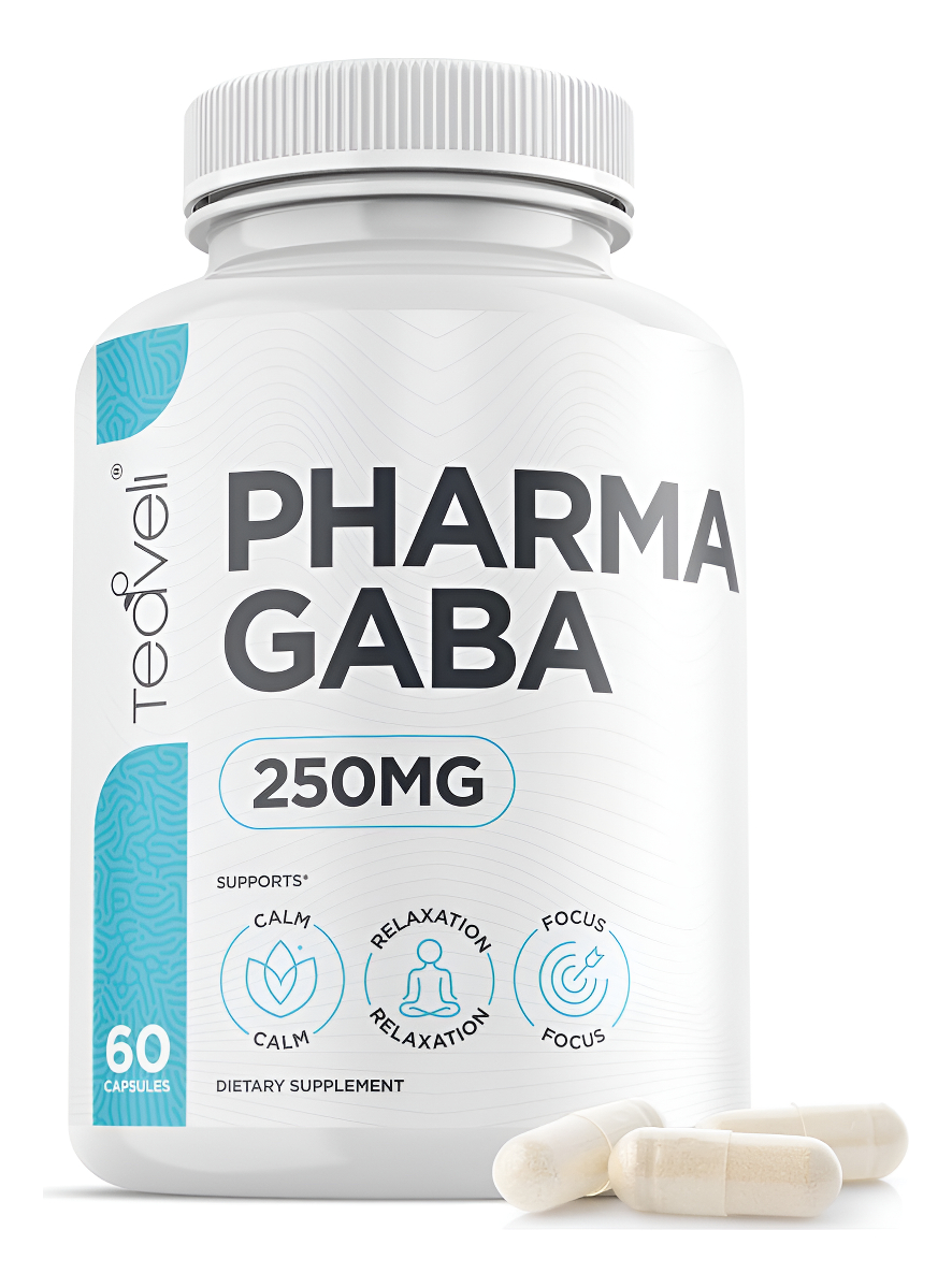 Pharma Gaba 250 Mg Suplemento Gaba Fermentado Naturalmente Clínicamente Probado Para Apoyar La Relajación, La Salud