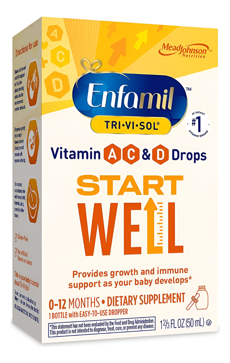 Vitaminas En Gotas Para Bebé Tri-vi-sol 1.67 Oz