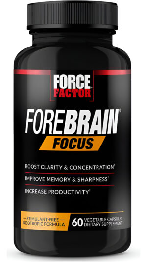 Force Factor Forebrain Focus Brain Booster, Suplemento Cerebral Para Aumentar La Claridad Y La Concentración, Para La M