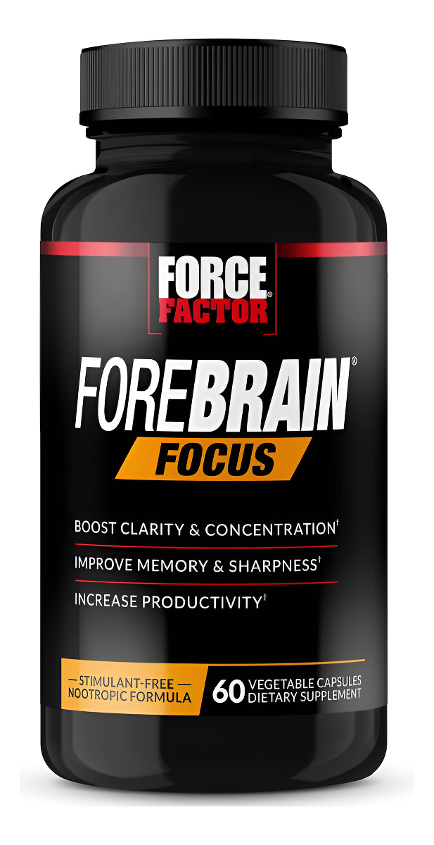 Force Factor Forebrain Focus Brain Booster, Suplemento Cerebral Para Aumentar La Claridad Y La Concentración, Para La M