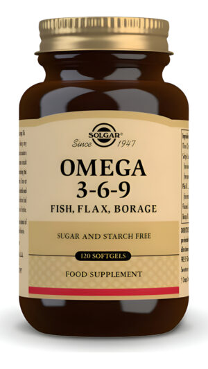 Solgar 1300 Mg Omega 3-6-9, 120 Cápsulas Blandas - Suplemento De Aceite De Pescado