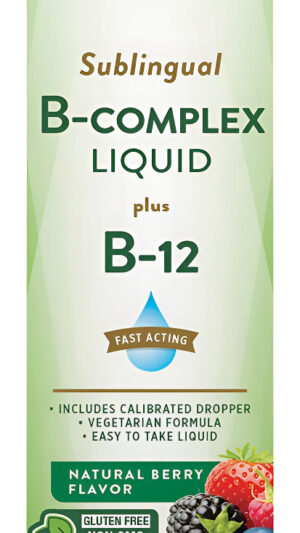 Nature's Truth Sublingual B Complex | Con B12 | 2 Onzas Líquidas | Sabor A Bayas | Suplemento Vegetariano, Sin Omg