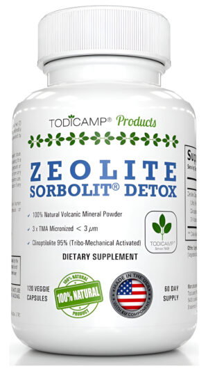 Zeolite Detox - Cápsulas De Zeolita Sorbolit Ultra Fine 1-2 M - Zeolita Clinoptilolita En Polvo 95% - 3x Activado - 12