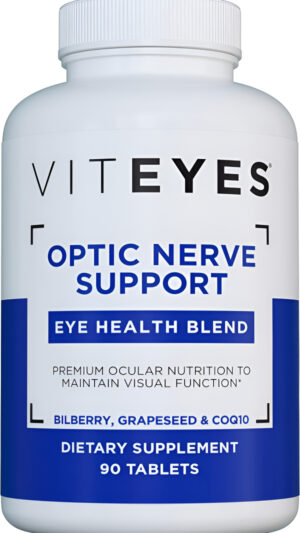 Viteyes Suplemento De Apoyo Para El Nervio Óptico, Mezcla De Nutrición Ocular Premium, 90 Tabletas, Blanco