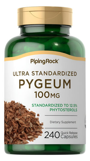 Pygeum Cápsulas De 100 Mg | 240 Unidades | Extracto Estandarizado | Suplemento Para Hombres | Sin Omg, Sin Gluten | Por