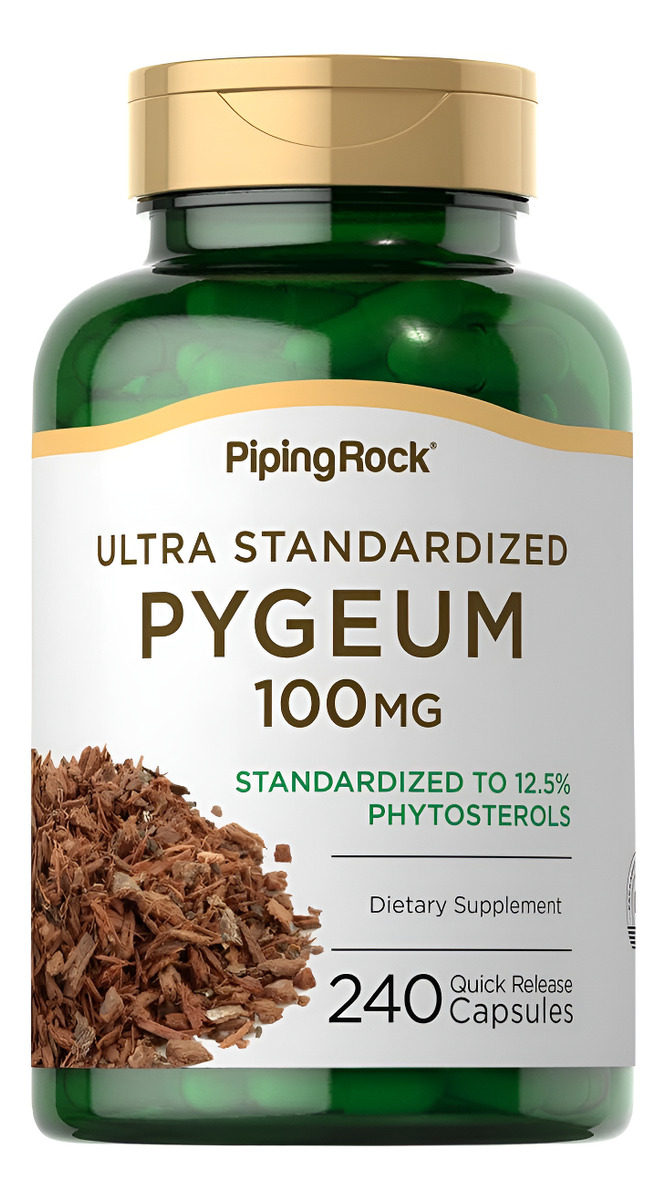 Pygeum Cápsulas De 100 Mg | 240 Unidades | Extracto Estandarizado | Suplemento Para Hombres | Sin Omg, Sin Gluten | Por