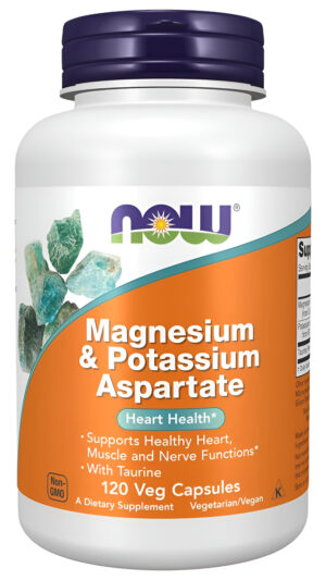 Aspartato Now Foods Magnesio Y Potasio Con Taurina, 1320, 120, 1, 1