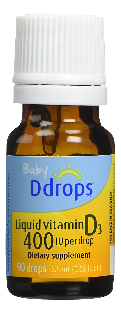 Ddrops Baby Gotas De Vitamina D3 De 400 Ui Para Niños, 2 Unidades