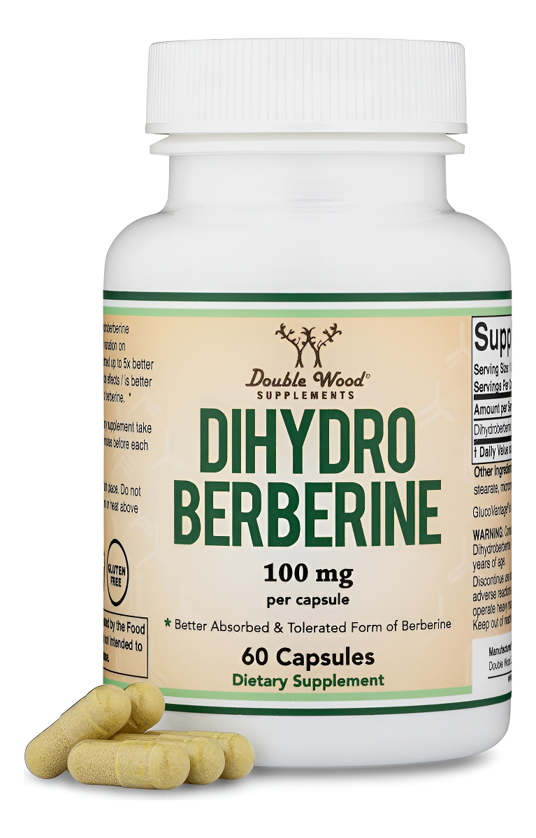 Suplemento De Dihidroberberina De 100 Mg, 60 Cápsulas (glucovantage Super Berberina Patentada, Puede Ser 5 Veces Más Ef