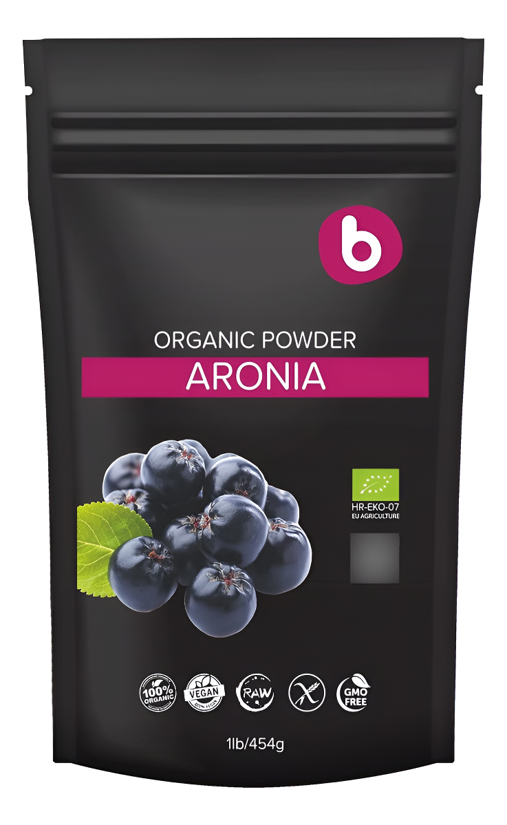 B Obica - Polvo Orgánico De Bayas De Aronia, Polvo De Chokeberry, Superalimento Antioxidante, Alto En Flavonoides, Poli
