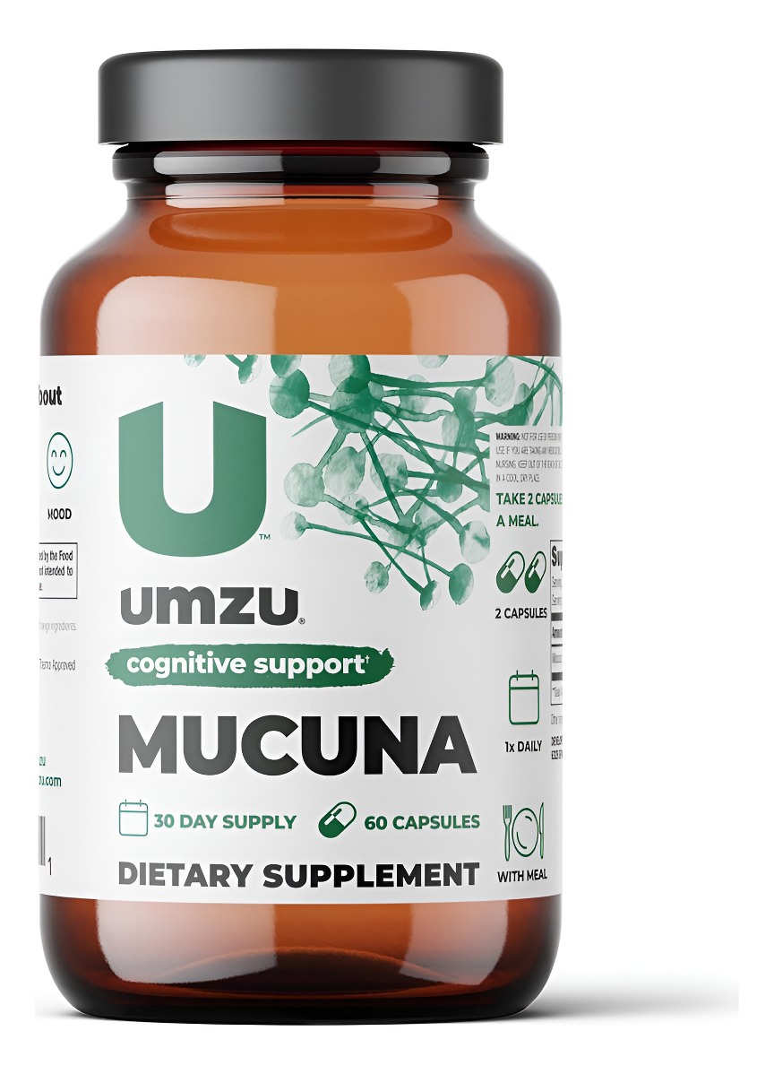 Umzu Mucuna Pruriens - Apoyo A La Producción De Dopamina - Cerebro, Bienestar Y Salud De La Memoria - Antioxidantes Y A