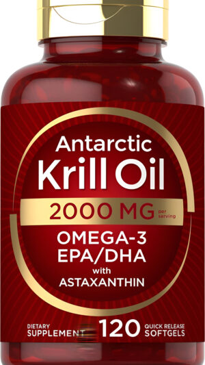 Carlyle Aceite De Krill Antártico 2000 Mg 120 Cápsulas Blandas | Omega-3 Epa, Dha, Con Suplemento De Astaxantina