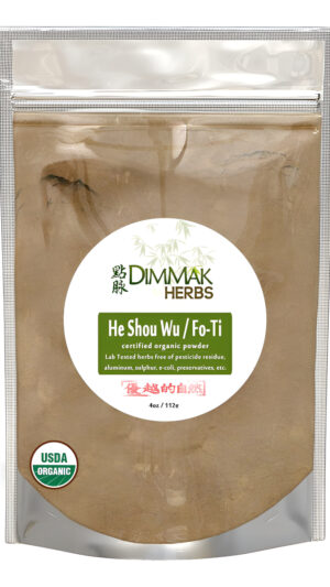 Dimmak Herbs Polvo Orgánico De Hierbas Chinas Crudas De Raíz De Fo Ti - Cura/preparado Usda Orgánico He Shou Wu (polygo