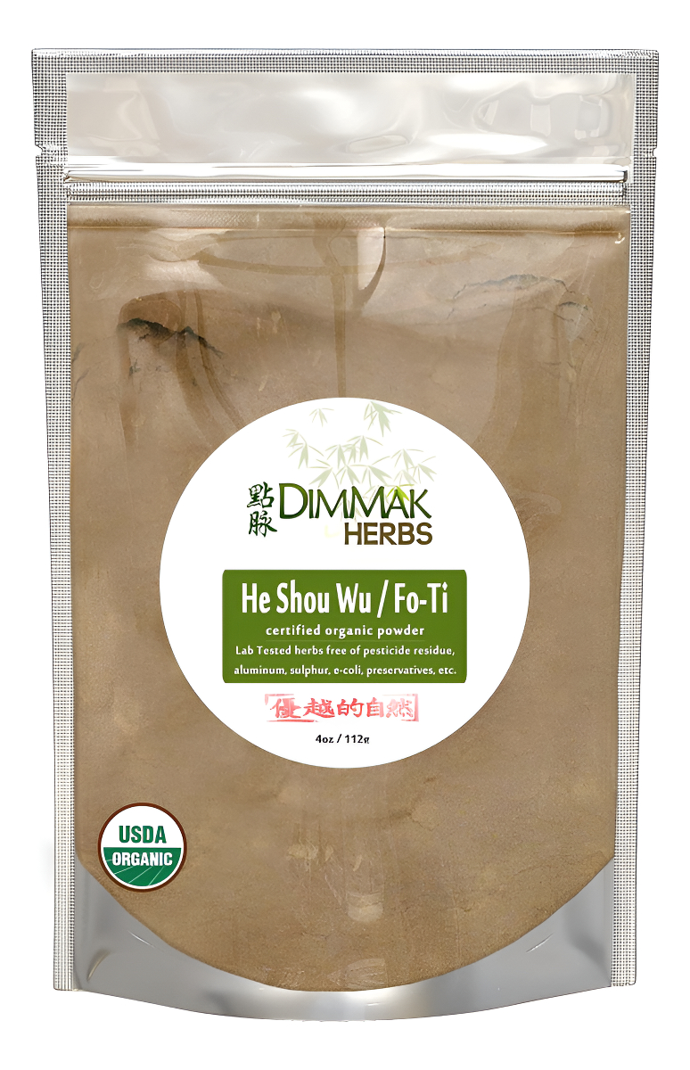 Dimmak Herbs Polvo Orgánico De Hierbas Chinas Crudas De Raíz De Fo Ti - Cura/preparado Usda Orgánico He Shou Wu (polygo