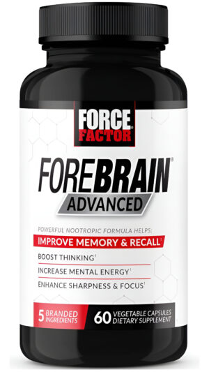 Force Factor Forebrain Advanced Brain Booster, Suplemento Cerebral Para Apoyo De Memoria, Concentración, Enfoque, Pensa