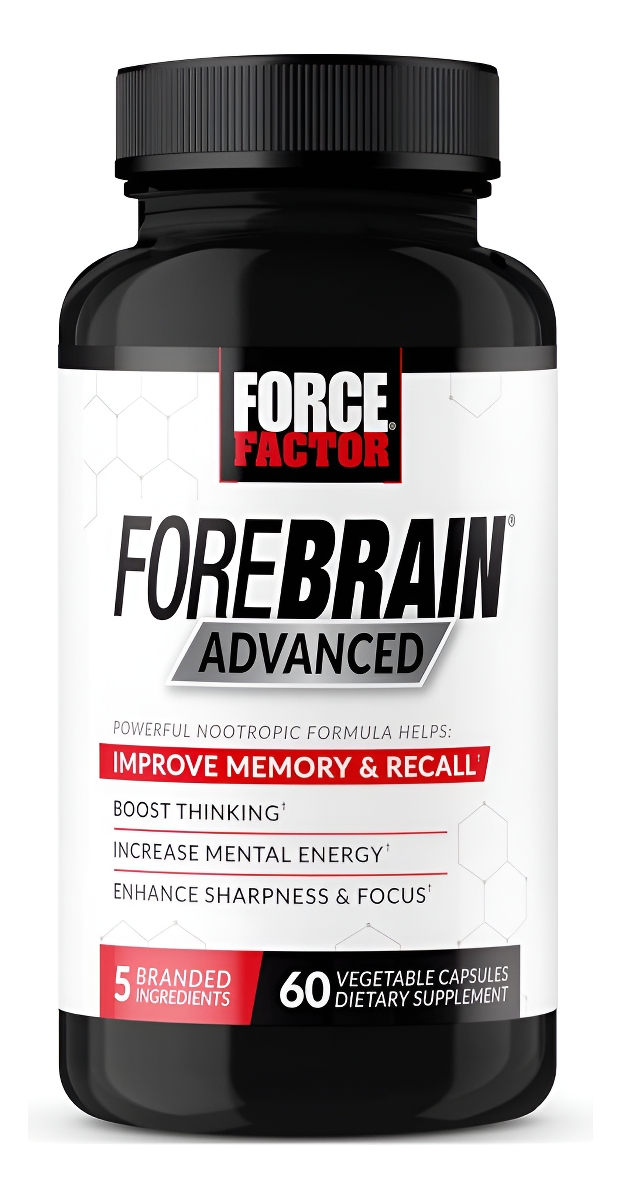 Force Factor Forebrain Advanced Brain Booster, Suplemento Cerebral Para Apoyo De Memoria, Concentración, Enfoque, Pensa