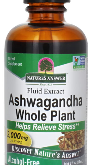 Nature's Answer Raíz De Ashwagandha | Suplemento De Hierbas | Sin Gluten, Sin Alcohol Y Vegano 2 Onzas (paquete De 2)