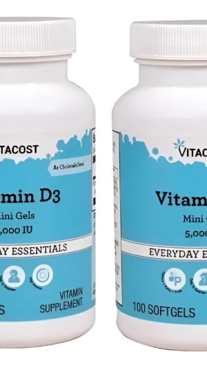 Vitamina D3 Mini Gels 200 Softgels 5000 Iu De Vitacost