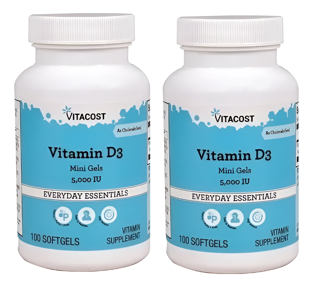 Vitamina D3 Mini Gels 200 Softgels 5000 Iu De Vitacost