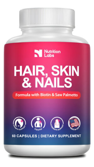 Nutritionlabs Vitaminas Para El Cabello Para La Pérdida De Cabello Para Mujeres, Suplemento Para El Crecimiento Del Cabello De Las Mujeres Para Un Ca