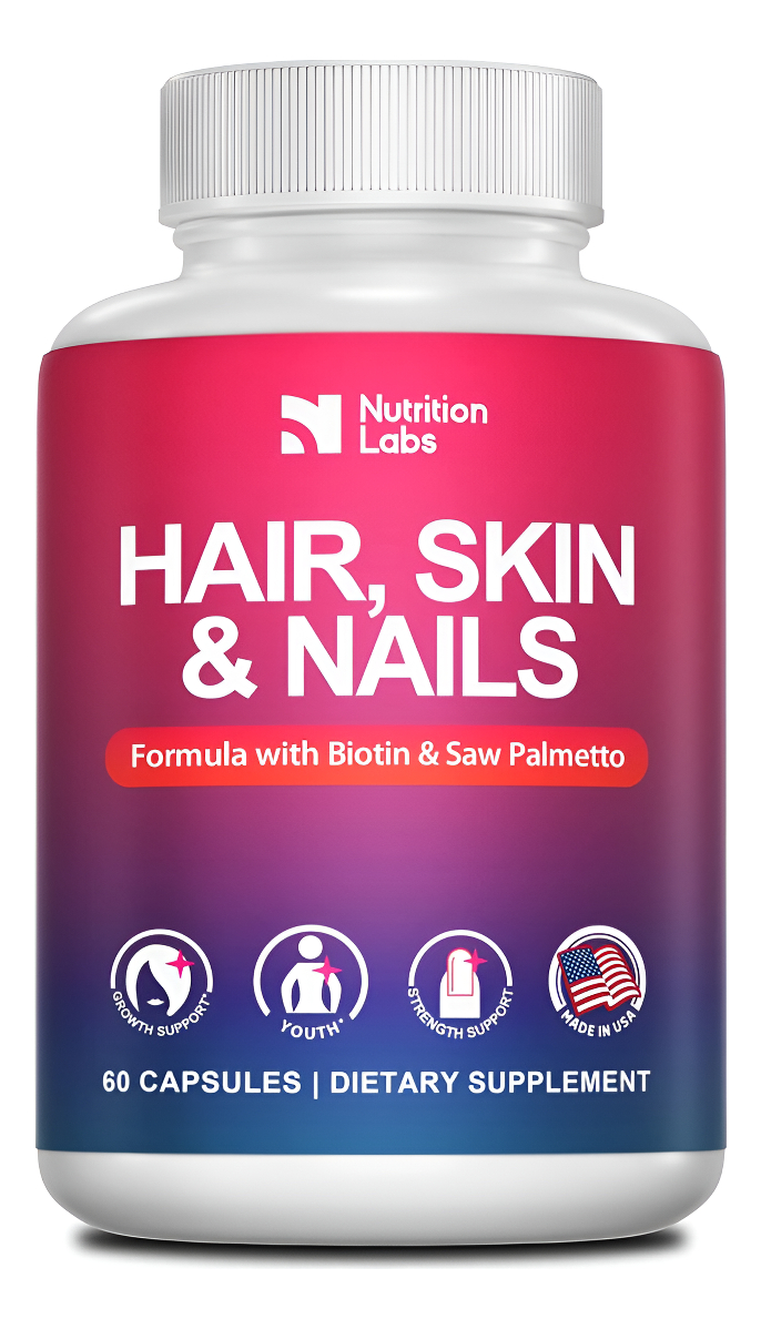 Nutritionlabs Vitaminas Para El Cabello Para La Pérdida De Cabello Para Mujeres, Suplemento Para El Crecimiento Del Cabello De Las Mujeres Para Un Ca
