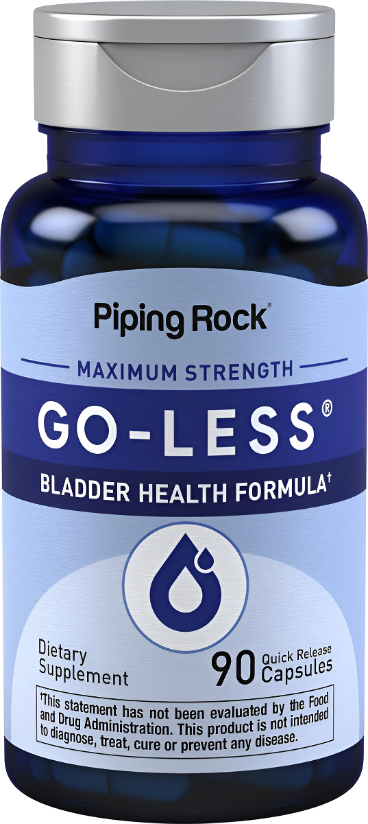 Piping Rock Píldoras Para El Control De La Vejiga | 90 Cápsulas | Fórmula Para La Salud De La Vejiga Go Less | Máxima F