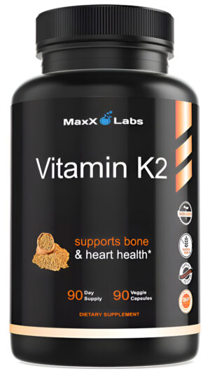 Maxx Labs Suplemento De Vitamina K2  Mk7, Mk4 Y Calcio
