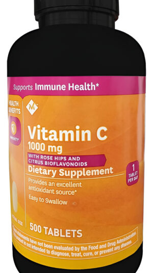 Member's Mark Vitamina C 1000 Mg Con Bioflavonoides De Escaramujo Y Cítricos, 500 Tabletas