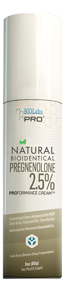 Biolabs Pro Pregnenolone, Pregnenolona Bioidéntica Natural, 2.5% De Fuerza Máxima, Suministro De Dos Meses (sin Perfume