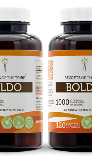 Secrets Of The Tribe Boldo 120 Cápsulas (2 Uds.), 1000 Mg, Boldo (peumus Boldus) Hoja Seca (2x120 Cápsulas)