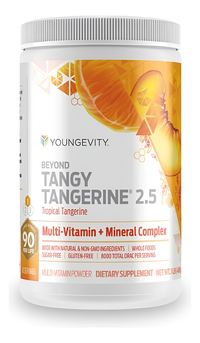 Youngevity Beyond Tangy Tangerine 2.5 Tropical Tangerine Ultimate Complejo Multivitamínico Y Mineral, Hecho Con Aliment