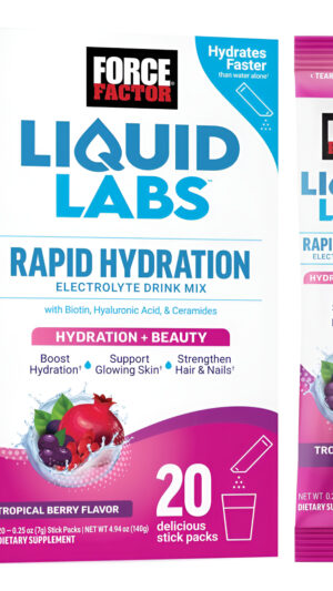 Force Factor Liquid Labs Beauty, Paquete De Hidratación Para Cabello, Piel Y Uñas Más Fuertes. Electrolitos En Polvo Co