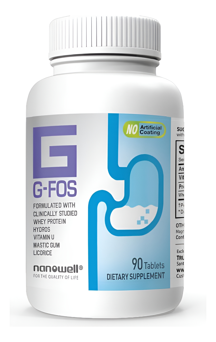 Nanowell G-fos Suplemento Para La Salud Digestiva E Intestinal Con Vitamina U - 90 Tabletas