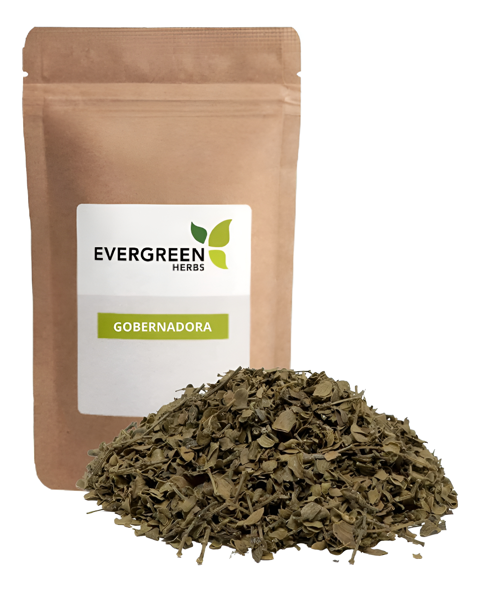 Evergreen Herbs Gobernadora Chaparral 1 Lb, Bolsa Resellable Con Tapa Para Garantizar La Frescura