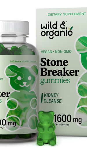 Wild & Organic Gomitas Stone Breaker - Suplemento Masticable Natural De Piedra Chanca Para Apoyo De La Vesícula Biliar,