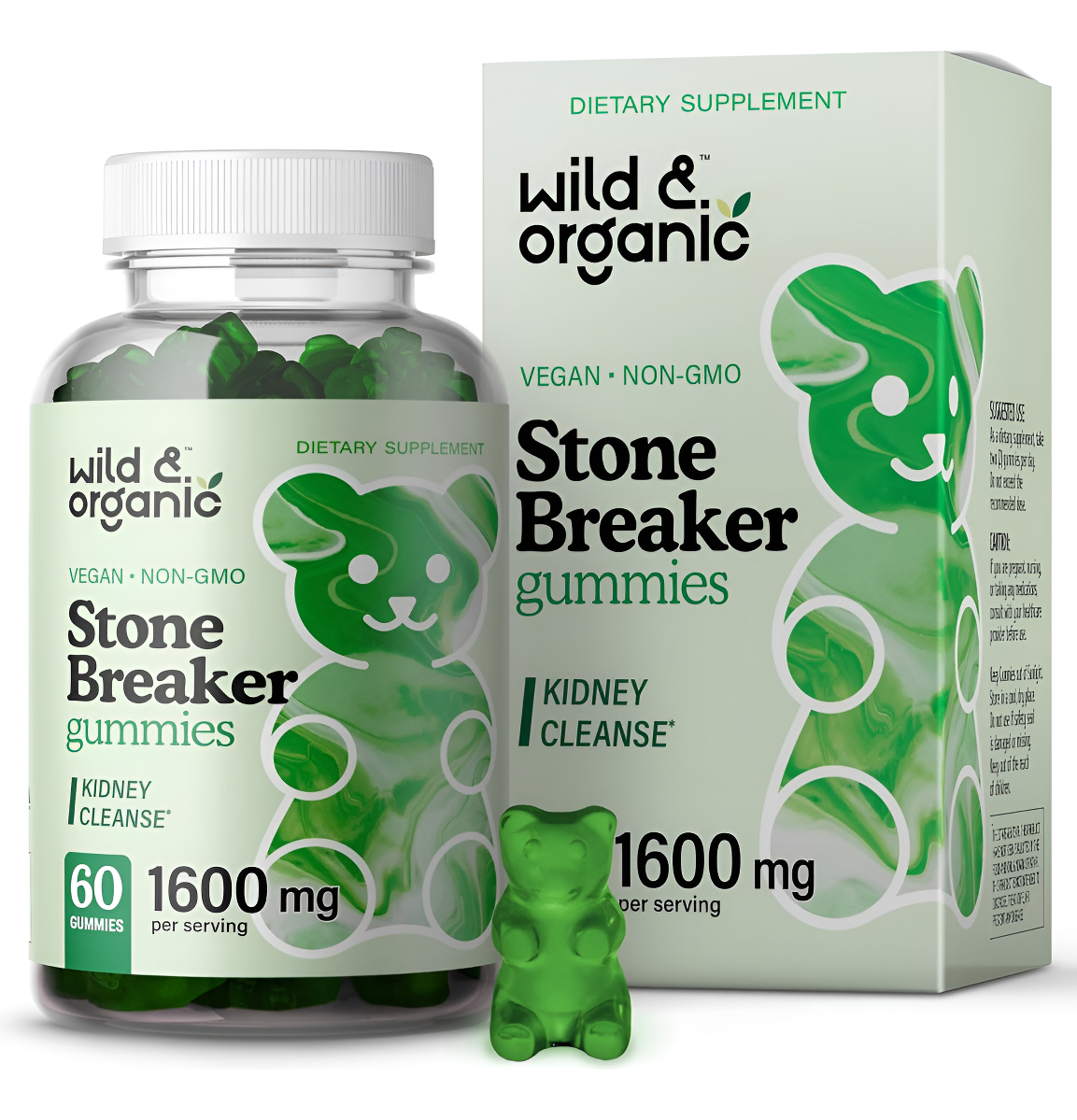 Wild & Organic Gomitas Stone Breaker - Suplemento Masticable Natural De Piedra Chanca Para Apoyo De La Vesícula Biliar,