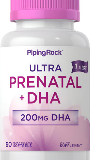 Piping Rock Vitaminas Prenatales Para Mujeres | 60 Cápsulas Blandas | Con Dha Y Hierro |