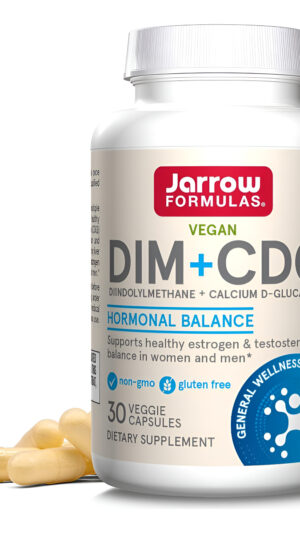 Jarrow Formulas Dim + Cdg, Suplemento Dietético, Apoyo De Desintoxicación Hepática, 30 Cápsulas Vegetales