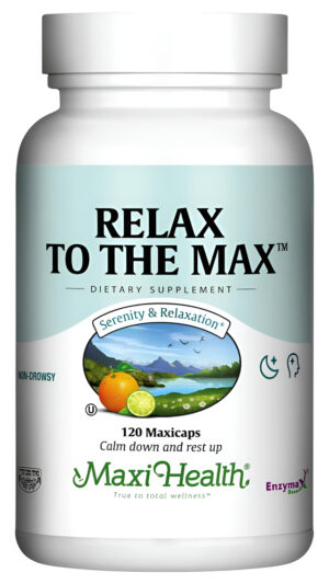 Maxi Health - Relax To The Max Stress Relief Formula (120 Unidades) Cápsulas De Alivio Del Estado De Ánimo Con Vitamina