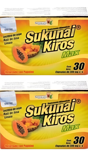 Suplemento Natural Sukunai Kiros Max Caja De 30 Cápsulas Pack De 2