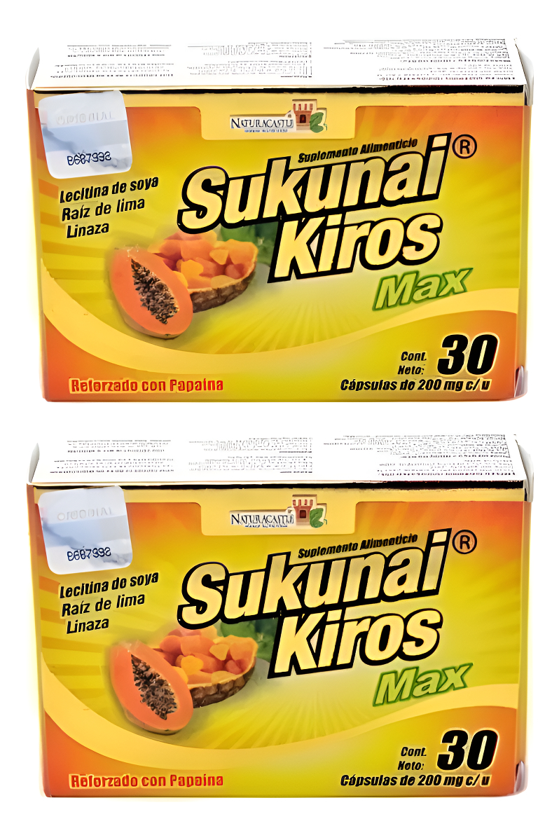 Suplemento Natural Sukunai Kiros Max Caja De 30 Cápsulas Pack De 2