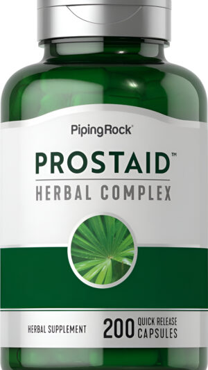 Suplemento De Próstata Para Hombres | Complejo Herbario Prostaid | 200 Cápsulas | Sin Omg, Sin Gluten | Por Piping Rock