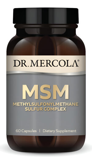 Dr. Mercola, Msm - Suplemento Dietético De Complejo De Azufre De Metilsulfonilmetano, 30 Porciones (60 Cápsulas), Sin O