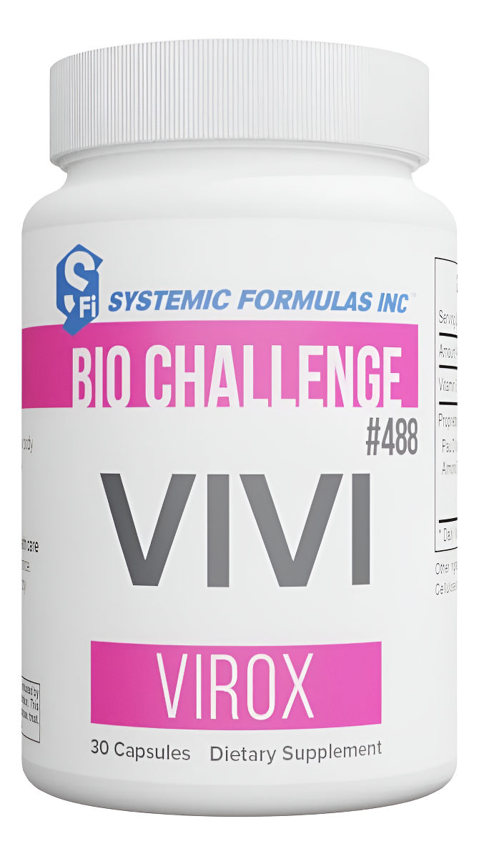 Systemic Formulas Bio Challenge #488 Vivi Virox - 30 Cápsulas. Potente Mezcla De Apoyo Inmunológico Con Pau D'arco, Ace