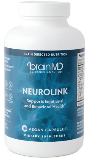 Dr Amen Brainmd Neurolink - 180 Cápsulas - Promueve La Función Cerebral Óptima, Enfoque Y Concentración - Sin Gluten
