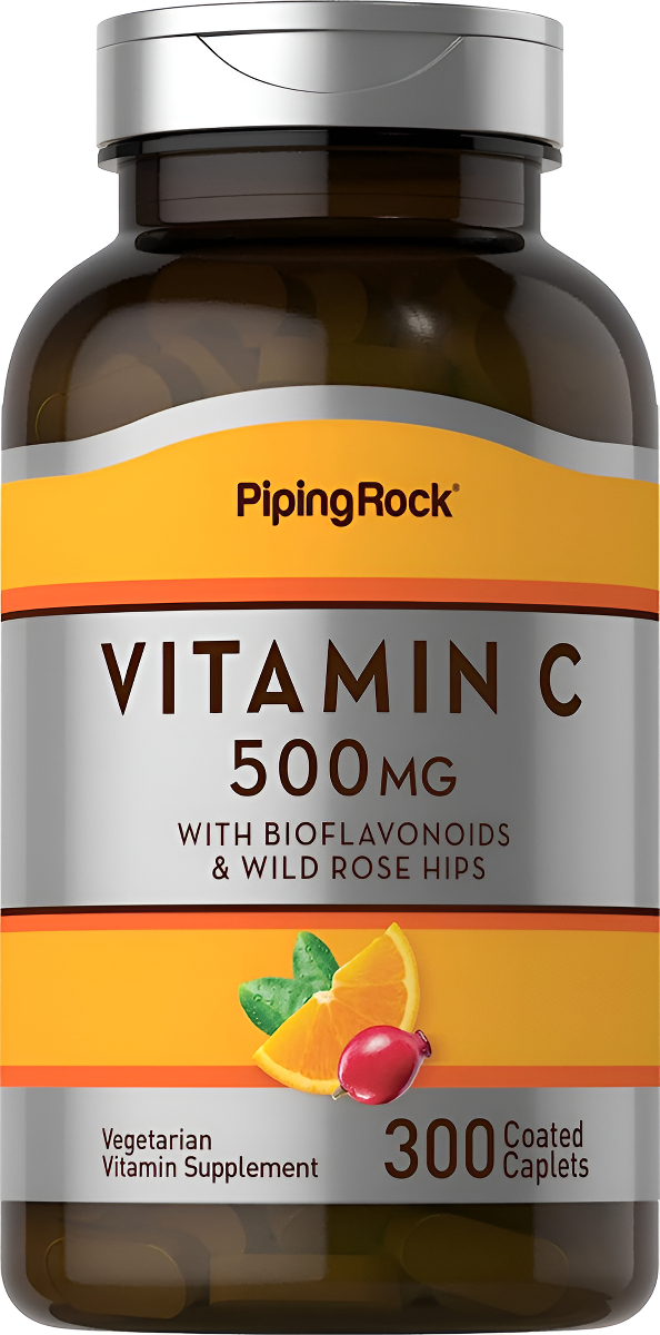 Piping Rock Vitamina C 500 Mg Con Bioflavonoides Y Escaramujos | 300 Comprimidos |