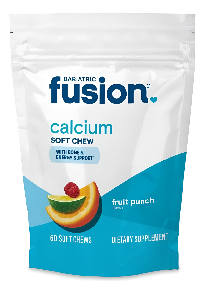 Bariatric Fusion Masticables Bariátricos De Calcio | Ponche De Frutas | Citrato De Calcio De 500 Mg Con Vitamina D3 Y M