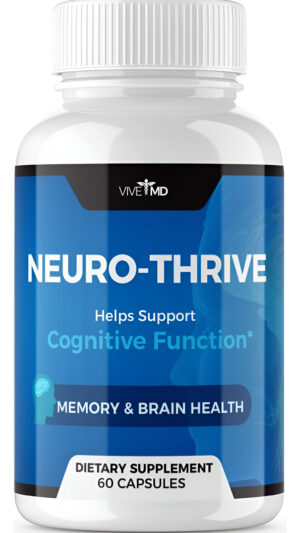 Vive Md Suplemento Neuro Thrive Brain, Máxima Fuerza Con Extracto De Ginkgo Biloba, Ginseng Siberiano, 60 Cápsulas
