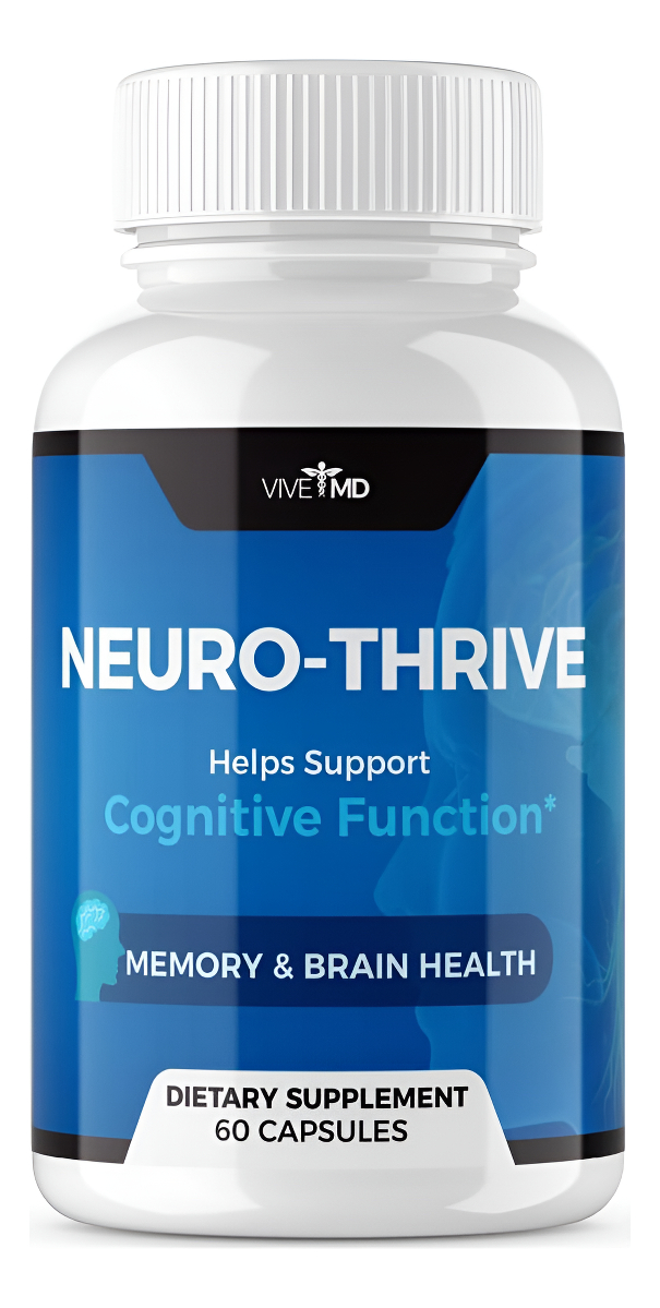 Vive Md Suplemento Neuro Thrive Brain, Máxima Fuerza Con Extracto De Ginkgo Biloba, Ginseng Siberiano, 60 Cápsulas